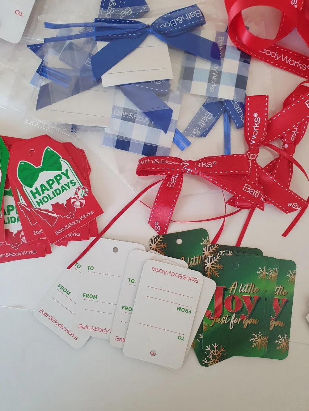 Bath & Body Works Bows, Ribbons & Gift Tags Lot of 181 Pieces.